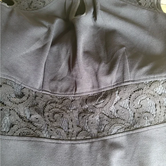 NWT Nanette Lepore Navy Lace Panel Sheath Dress Size 6 Career Work - Picture 8 of 9